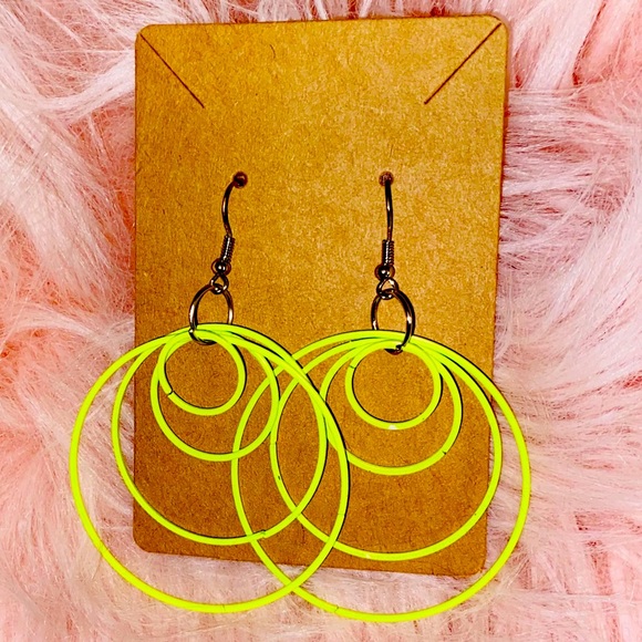Jewelry - Neon Yellow Earrings